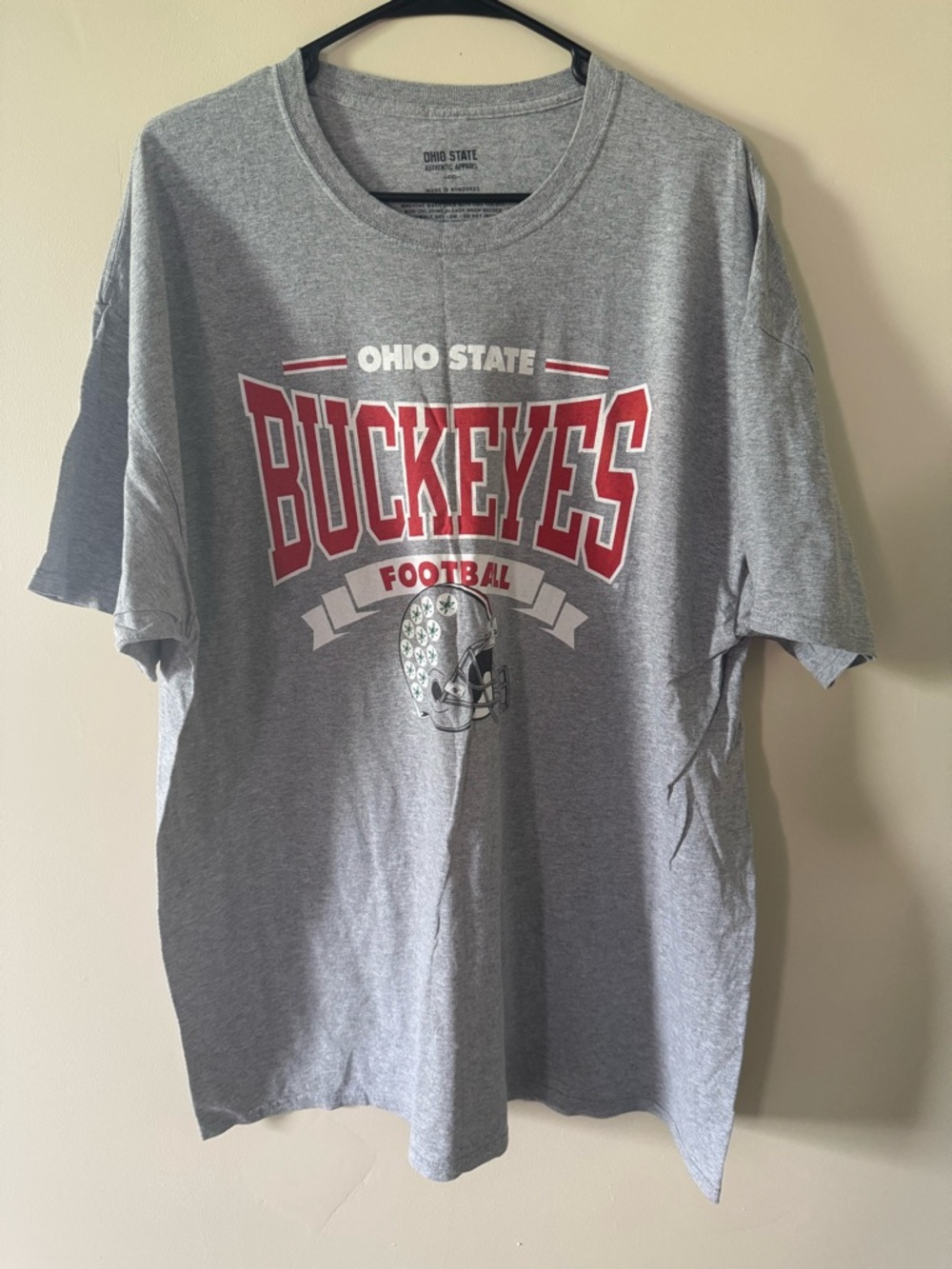 Ohio State Buckeyes Football Authentic Apparel Tee XXL Gray NCAA